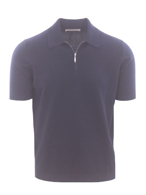 cotton polo with zip LA FILERIA | 5813718120598